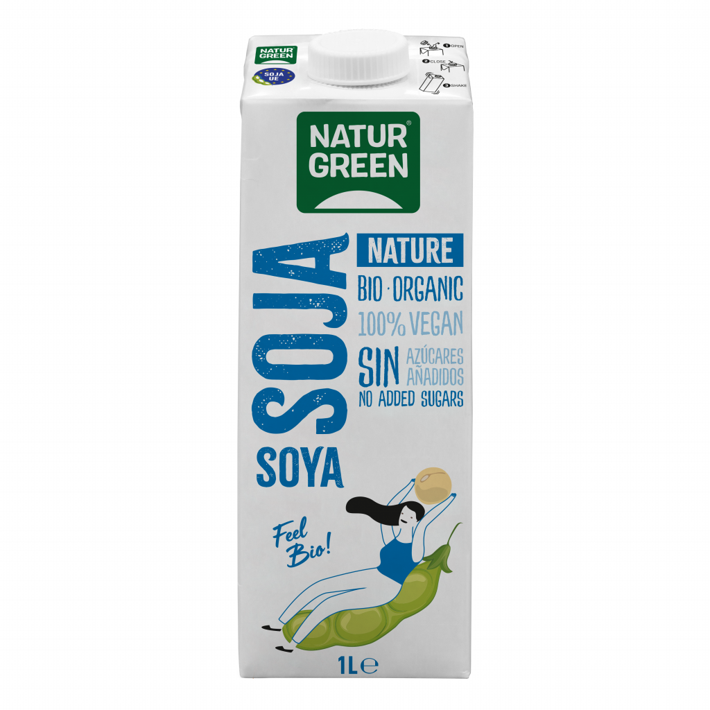 NATUR GREEN Boisson Soja Nature 1L Lait Végétal Soja Bio Naturel Sans Lactose Protéines Végétales Calcium NATUR GREEN Boisson Soja Nature 1L Lait Végétal Soja Bio Naturel Sans Lactose Protéines Végétales Calcium