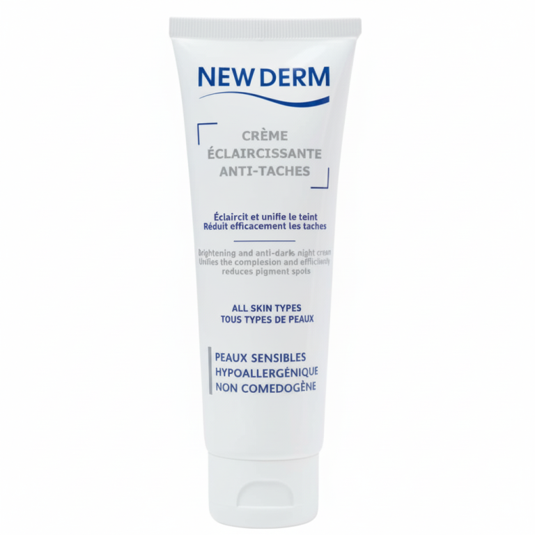 NEW DERM Crème Eclaircissante Anti-Tache 50ml Soin Visage Unifiant Dépigmentant Hydratant