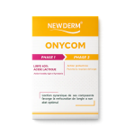 NEW DERM Onycom Phase 1 + Phase 2 Traitement Complet Mycose Ongles Antifongique Réparation Régénération