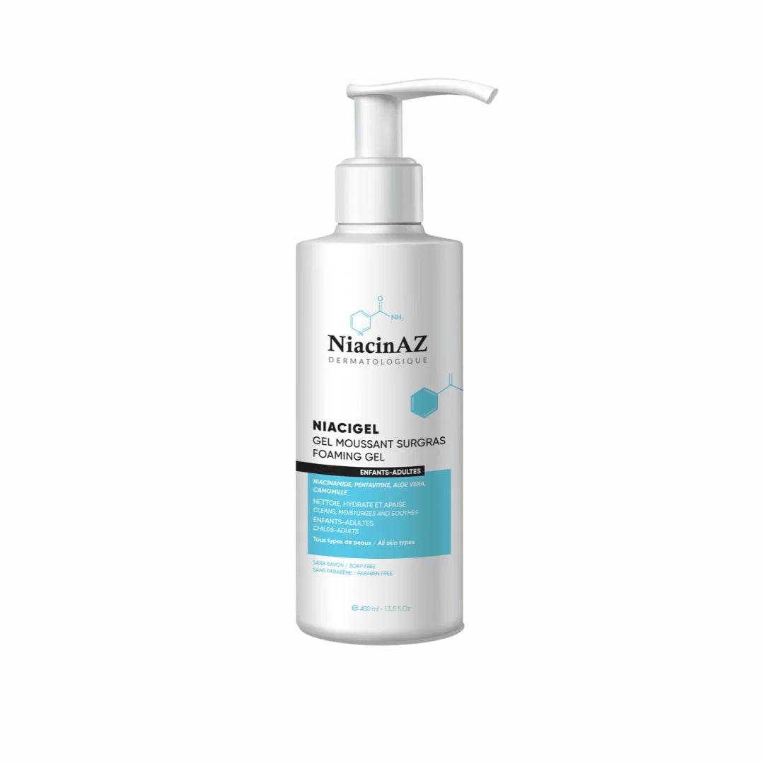 NIACINAZ NIACIGEL Gel Moussant Surgras 400ml Premium - Nettoyant Peaux Sensibles NIACINAZ NIACIGEL Gel Moussant Surgras 400ml Premium - Nettoyant Peaux Sensibles