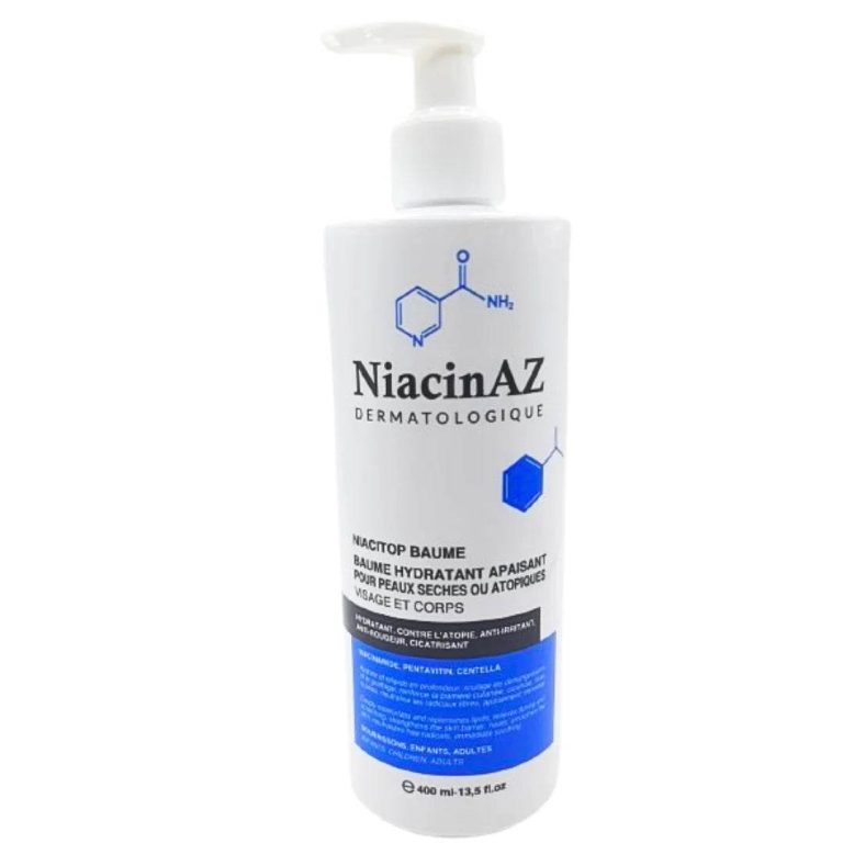 NIACINAZ Niacitop Baume Hydratant Apaisant Peaux Sèches 400ml Réparation Intense Confort Premium