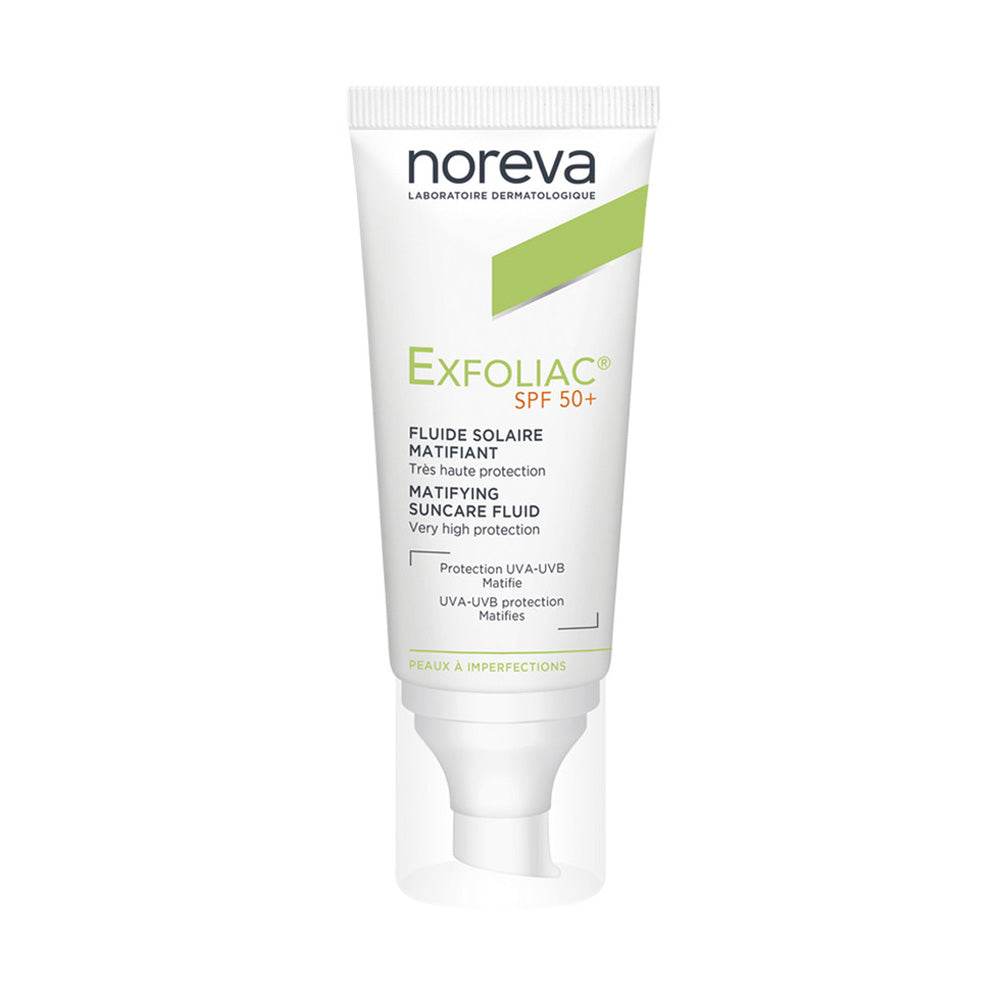 Noreva Exfoliac Fluide Solaire Matifiant SPF50+ 40ml Protection Peaux Grasses Anti-Brillance Noreva Exfoliac Fluide Solaire Matifiant SPF50+ 40ml Protection Peaux Grasses Anti-Brillance