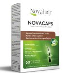 NOVAHAIR NOVACAPS Cheveux & Ongles Affaiblis 60 Gélules Complément Alimentaire Biotine Kératine Fortifiant Croissance