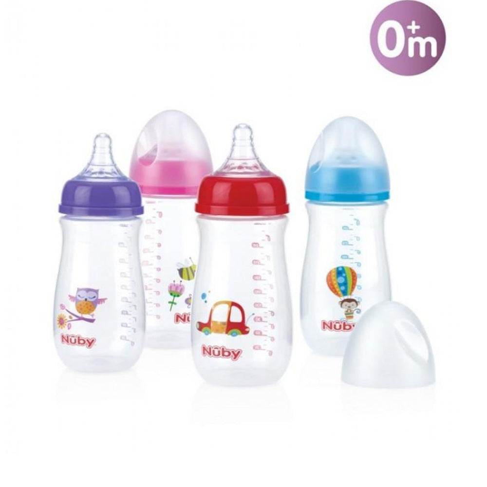 Nuby Biberon Oval Large Tétine Débit 270Ml +0 Mois ID1242 Nuby Biberon Oval Large Tétine Débit 270Ml +0 Mois ID1242