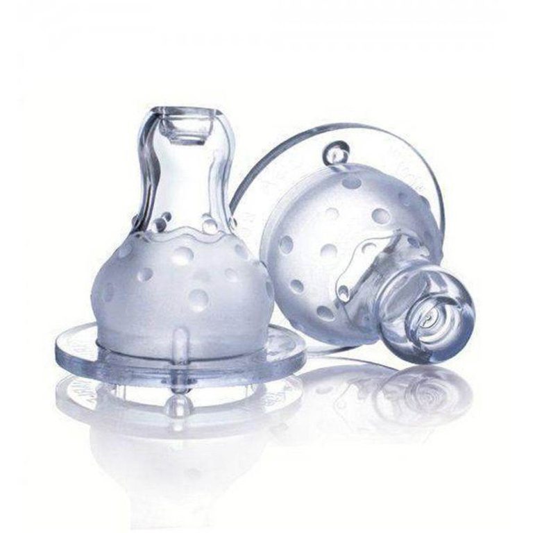 Nuby 2 tétines Silicone Col Standard 0/12 Mois ID0024