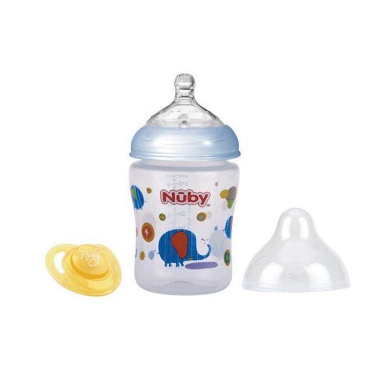 Nuby Biberon Anti-Colique 270ml+Sucette Anti-Colique +0 Mois ID68057