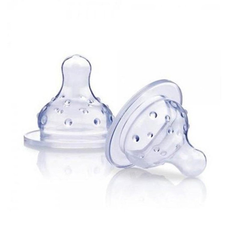 Nuby 2 Tétines En Silicone Pour Biberons Large +0 Mois NT67678