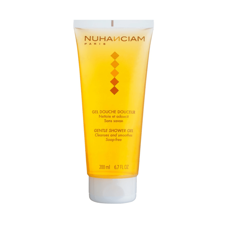 NUHANCIAM Gel Douche Douceur 200ml Nettoyage Doux Peaux Sensibles Hydratation Intense Formule Hypoallergénique Usage
