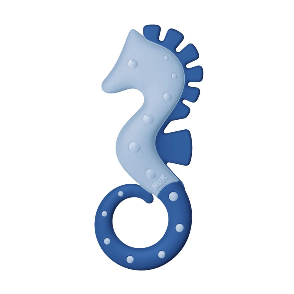 NUK Anneau de Dentition Hippocampe Bleu - 3M+ NUK Anneau de Dentition Hippocampe Bleu - 3M+