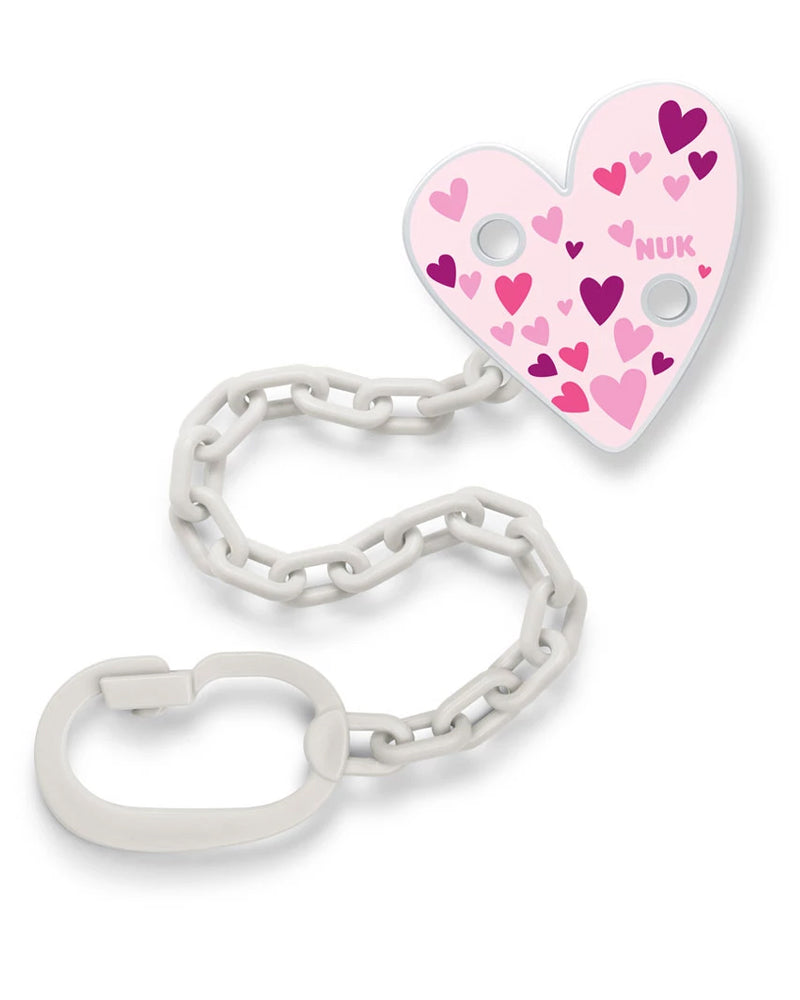 Attache Sucette NUK - Coeur Rose Attache Sucette NUK - Coeur Rose