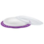 NUK  Assiette d&rsquo;Apprentissage avec couvercle NUK - Violet