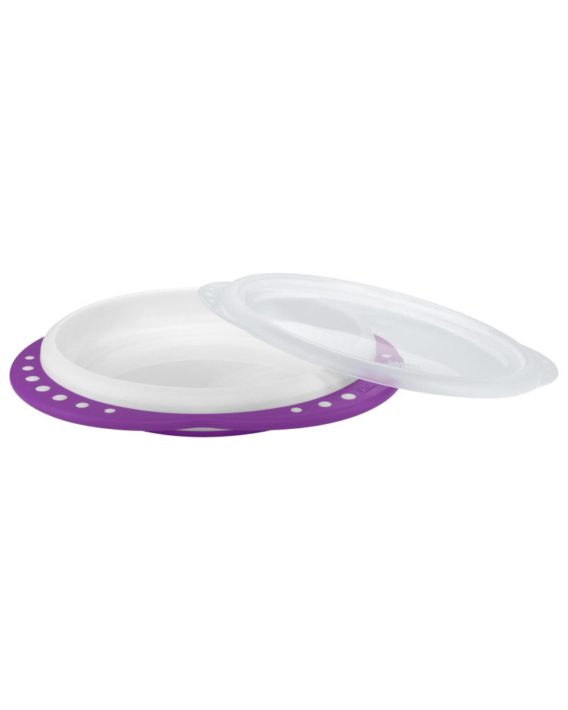 NUK Assiette d’Apprentissage avec couvercle NUK - Violet NUK Assiette d’Apprentissage avec couvercle NUK - Violet