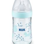 Biberon En Verre Nature Sens 240ml NUK - Bleu Ciel