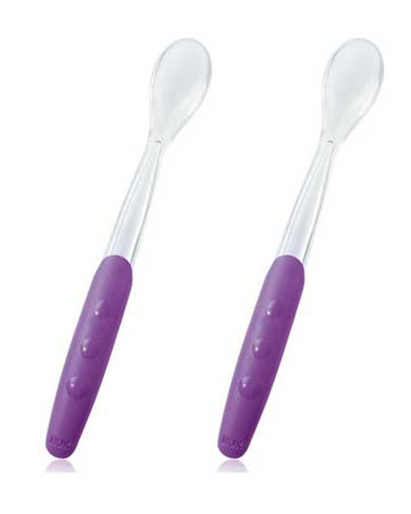 Ensemble de 2 Cuillères Douces NUK 4M+ - Violet Ensemble de 2 Cuillères Douces NUK 4M+ - Violet
