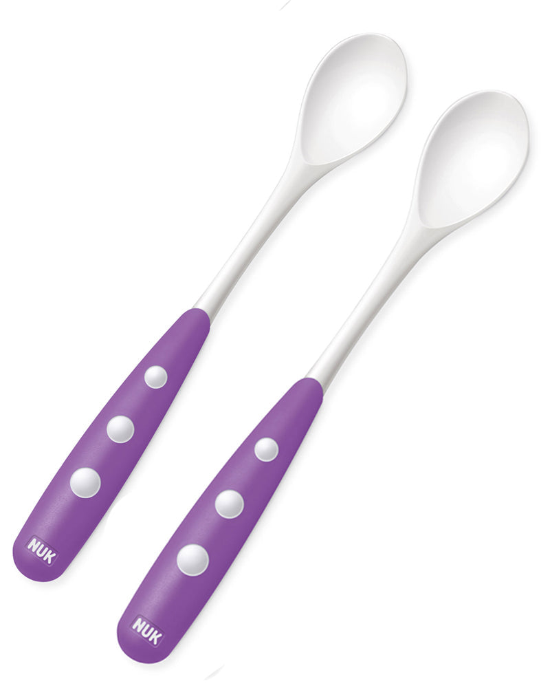 Ensemble de 2 Cuillères Longues NUK - Mauve Ensemble de 2 Cuillères Longues NUK - Mauve