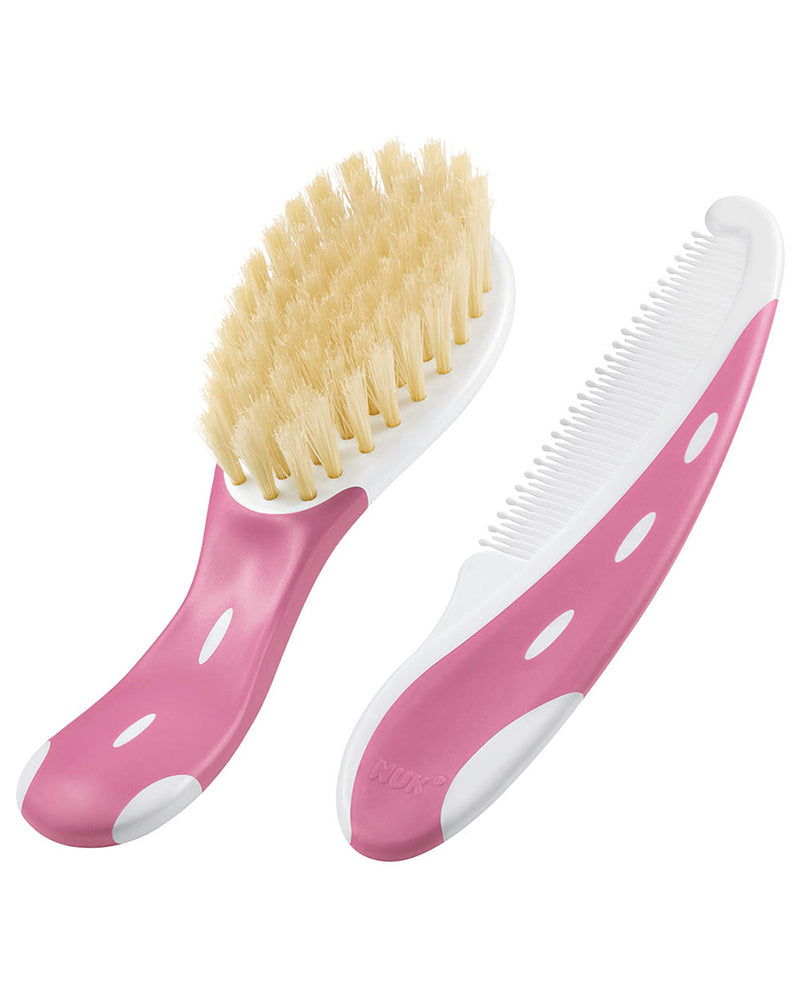 Brosse et Peigne Bébé Extra Souple NUK - Rose Brosse et Peigne Bébé Extra Souple NUK - Rose