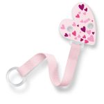 Attache Sucette Universelle Ruban NUK - Coeur Rose