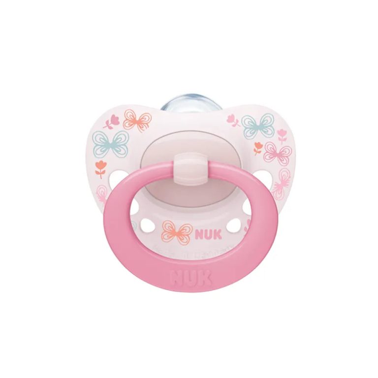 Sucette NUK Signature 0-6M - Papillons Rose
