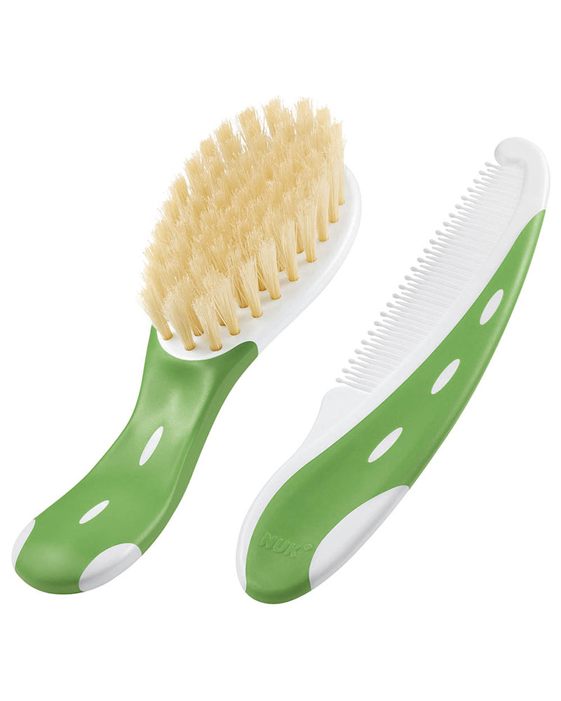 Brosse et Peigne Bébé Extra Souple NUK - Vert Brosse et Peigne Bébé Extra Souple NUK - Vert