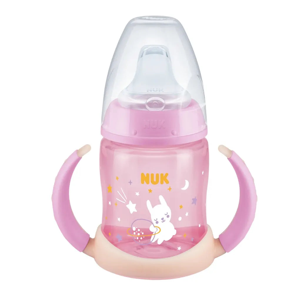 NUK Tasse d’Apprentissage avec Effet Lumineux 150 ml Rose - 6-18M NUK Tasse d’Apprentissage avec Effet Lumineux 150 ml Rose - 6-18M