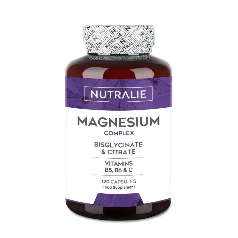 NUTRALIE Magnésium Complex 120 Capsules Bisglycinate Vitamine B6 Anti-Fatigue Stress Muscles Énergie NUTRALIE Magnésium Complex 120 Capsules Bisglycinate Vitamine B6 Anti-Fatigue Stress Muscles Énergie