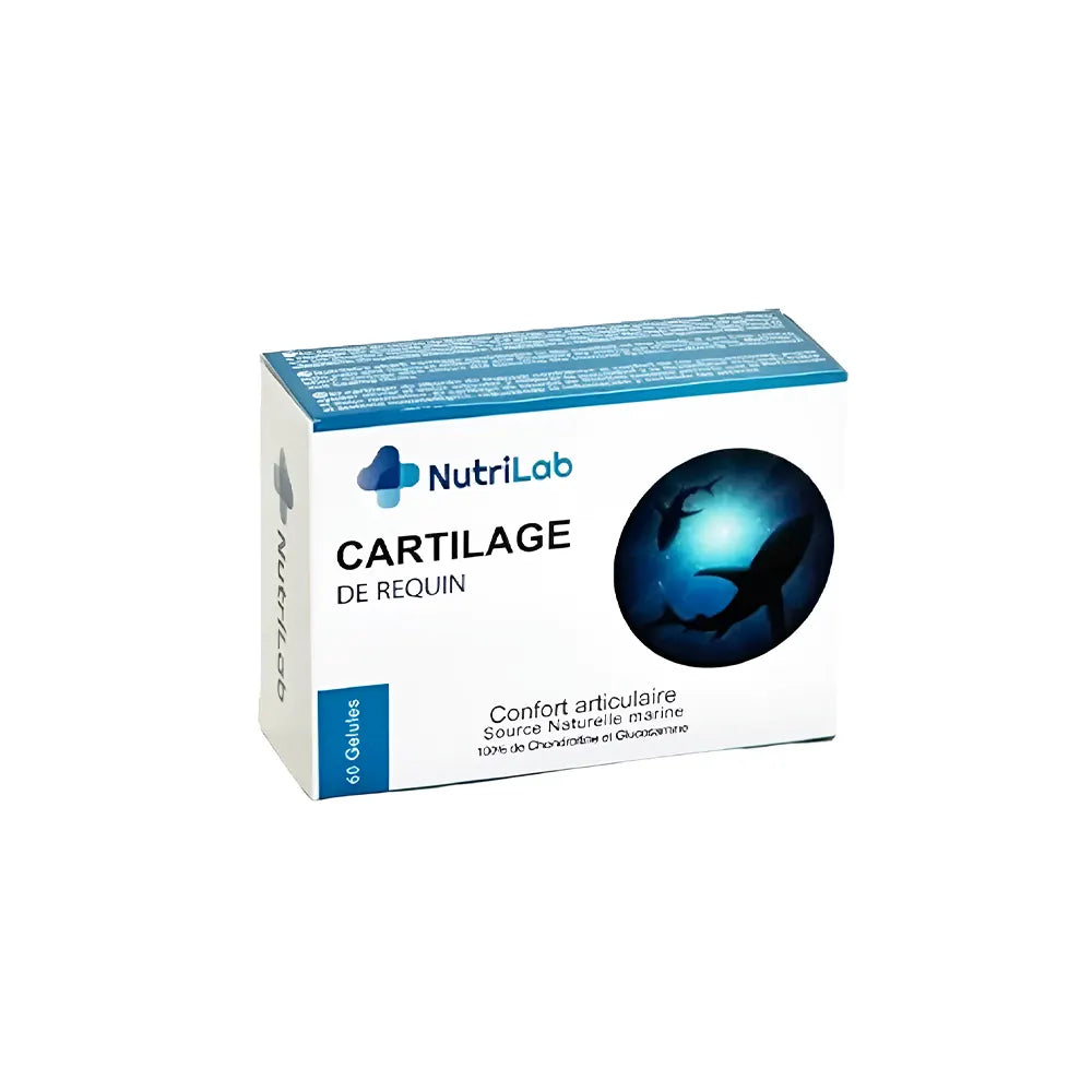NUTRILAB Cartilage De Requin 60 Gélules Complément Alimentaire Cartilage Requin Articulations Mobilité Confort Articulaire Souplesse NUTRILAB Cartilage De Requin 60 Gélules Complément Alimentaire Cartilage Requin Articulations Mobilité Confort Articulaire Souplesse