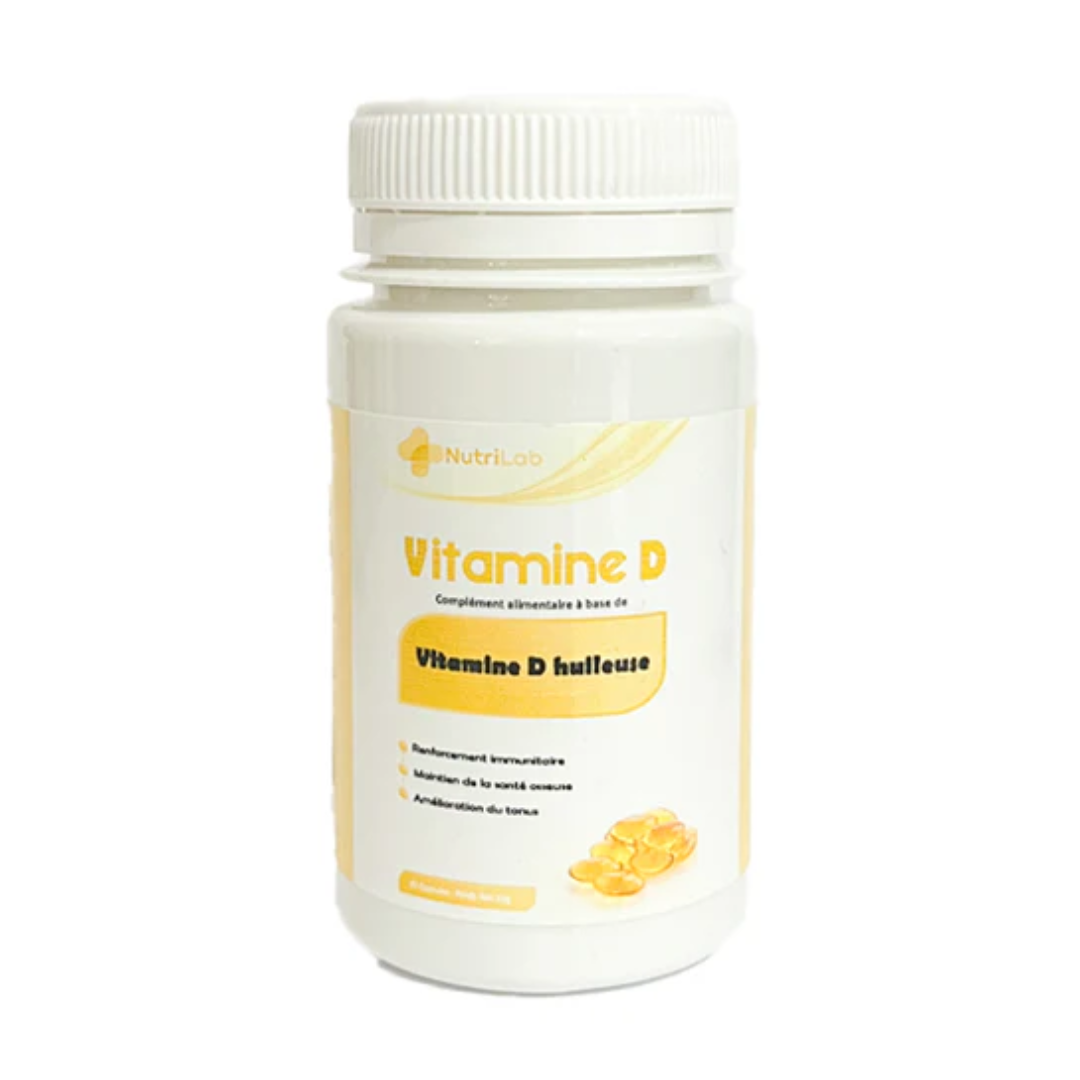 NUTRILAB Vitamine D 30 Capsules Immunité Os Dents Calcium Absorption Défenses Naturelles Adultes NUTRILAB Vitamine D 30 Capsules Immunité Os Dents Calcium Absorption Défenses Naturelles Adultes