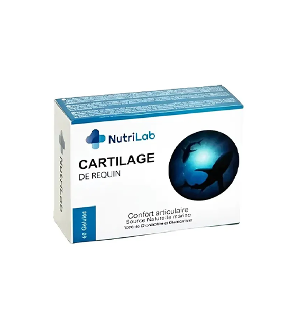 NUTRILAB Cartilage de requin 60 Gélules NUTRILAB Cartilage de requin 60 Gélules