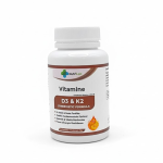 NUTRILAB Vitamine D3+K2 60 Capsules Synergie Immunité Os Calcium Cardiovasculaire Défenses Naturelles Adultes