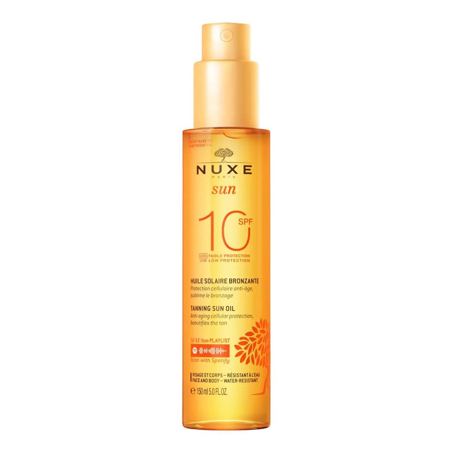 Nuxe Sun Huile Solaire Bronzante SPF10 150ml - Huile Bronzante Protection Huiles Végétales Nuxe Sun Huile Solaire Bronzante SPF10 150ml - Huile Bronzante Protection Huiles Végétales
