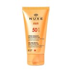 Nuxe Sun Crème Fondante Visage SPF50 50ml - Crème Solaire Visage Prévient Taches Protection Anti-Âge