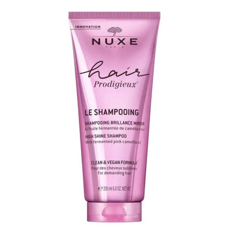 NUXE Hair Prodigieux Le Shampooing 200ml - Shampooing Nourrissant Huile Camélia Rose Fermentée