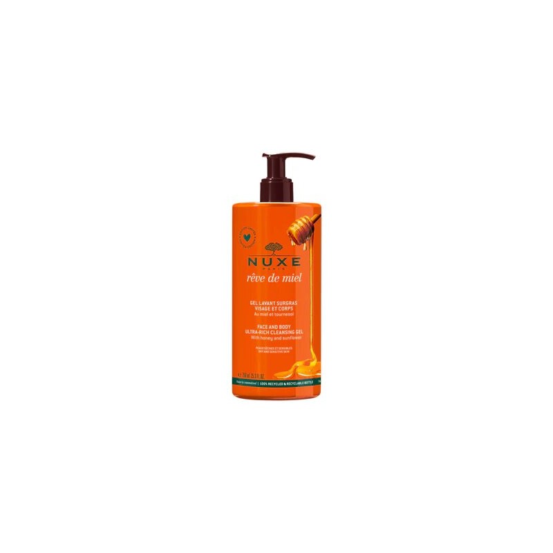 Nuxe Rêve de Miel® Gel Lavant Surgras Visage et Corps 750 ml Nuxe Rêve de Miel® Gel Lavant Surgras Visage et Corps 750 ml