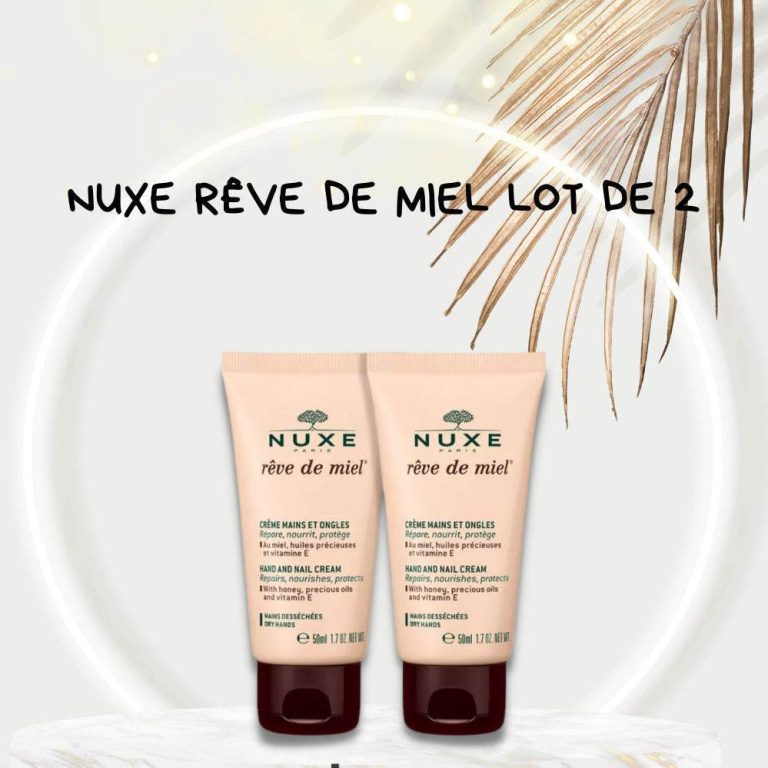 NUXE Rêve de Miel Crème Mains et Ongles 50ml Lot de 2 - Pack Économique Crème Mains Miel