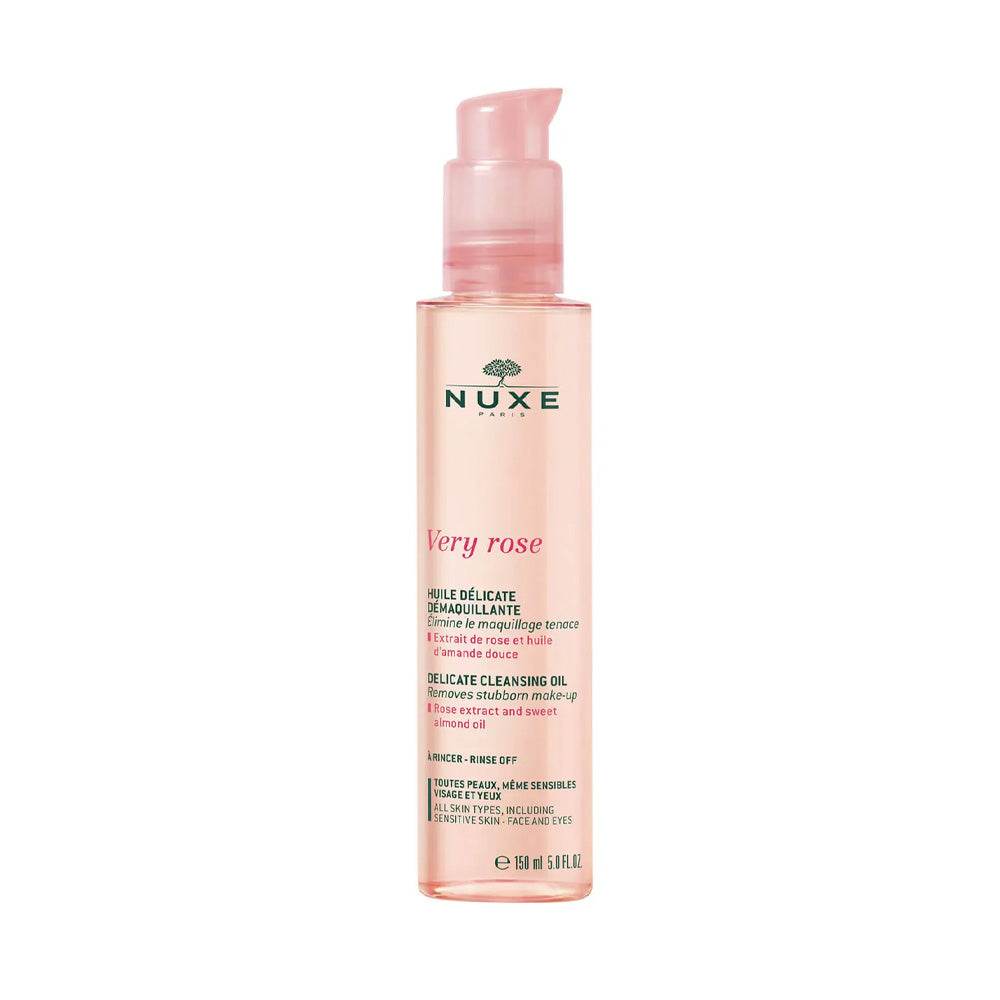 Nuxe Very Rose Huile Délicate Démaquillante 150ml - Huile Démaquillante Nettoie Visage Yeux Peaux Sensibles Nuxe Very Rose Huile Délicate Démaquillante 150ml - Huile Démaquillante Nettoie Visage Yeux Peaux Sensibles