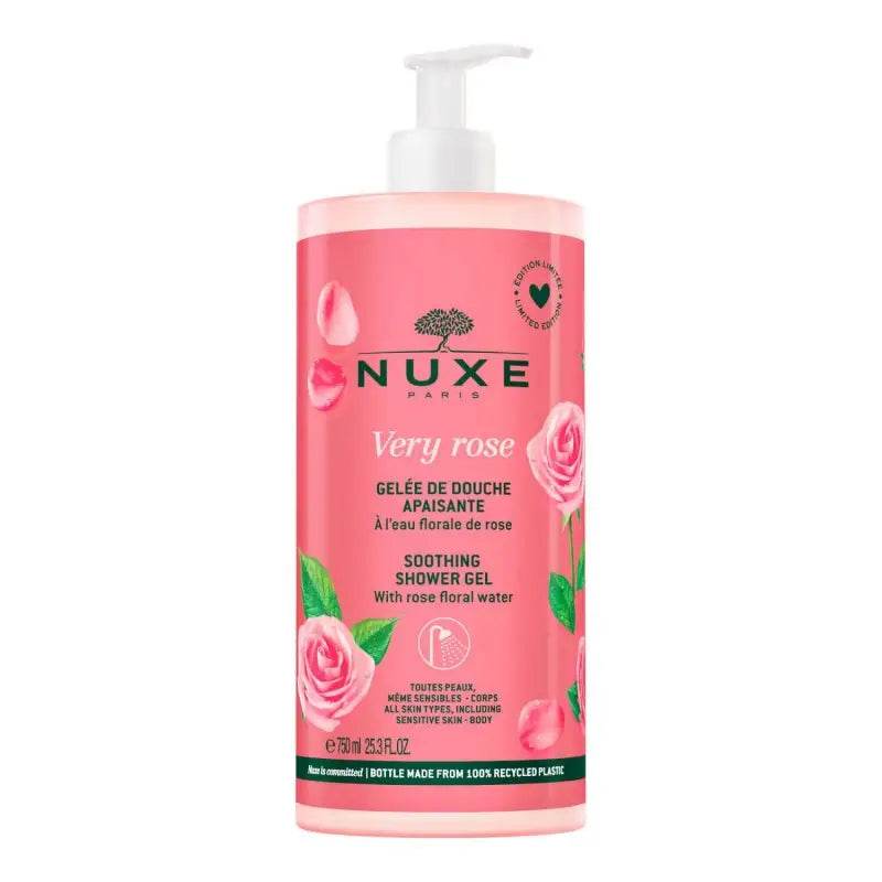 NUXE Very Rose Gelée De Douche Apaisante 750ml - Gelée Douche Ultra-Douce Eau Florale Rose Format XXL NUXE Very Rose Gelée De Douche Apaisante 750ml - Gelée Douche Ultra-Douce Eau Florale Rose Format XXL