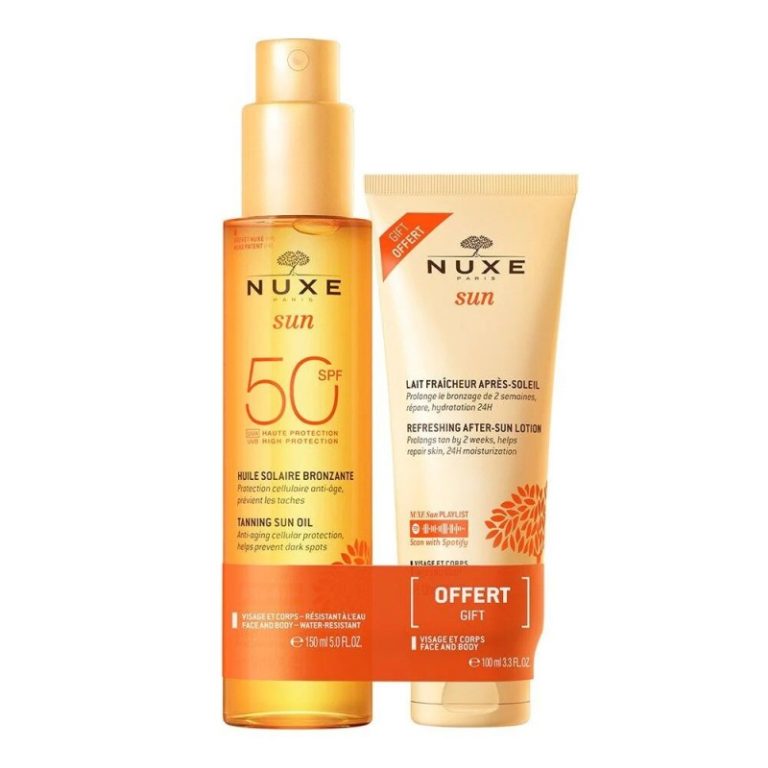 Nuxe Sun Pack Huile Solaire Bronzante SPF50 150ml + Lait Fraicheur