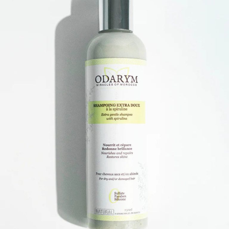 ODARYM Shampooing Liquide Extra Doux Spiruline Huile de Coco 250ml Cheveux Délicats Usage Fréquent