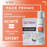 Oxyskin Pack Anti-Taches 60 Gélules = Écran Solaire Peau Sèche SPF50+ 40ml