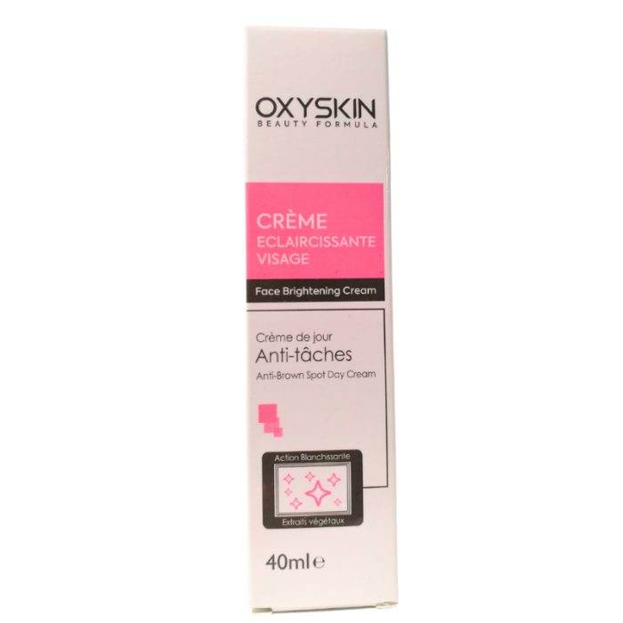 Oxyskin Crème Éclaircissante Visage Anti-Taches Lumineuse Hydratante Uniforme 40ml Oxyskin Crème Éclaircissante Visage Anti-Taches Lumineuse Hydratante Uniforme 40ml