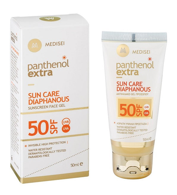 PANTHENOL EXTRA Sun Care Diaphane SPF 50 Gel Invisible Visage 50ml Protection Solaire PANTHENOL EXTRA Sun Care Diaphane SPF 50 Gel Invisible Visage 50ml Protection Solaire