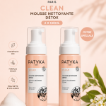 PATYKA Duo Mousse Nettoyante Détox 2x150ml Purifiante Peaux Mixtes Grasses Bio