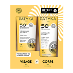 PATYKA Coffret Solaire Crème Visage SPF50 + Lait Corps SPF50 Duo Protection Bio