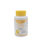 PHORMAX Vitamine D3+K2 60 Capsules Complément Alimentaire Vitamine D3 K2 Santé Osseuse Immunitaire Cardiovasculaire Absorption Calcium
