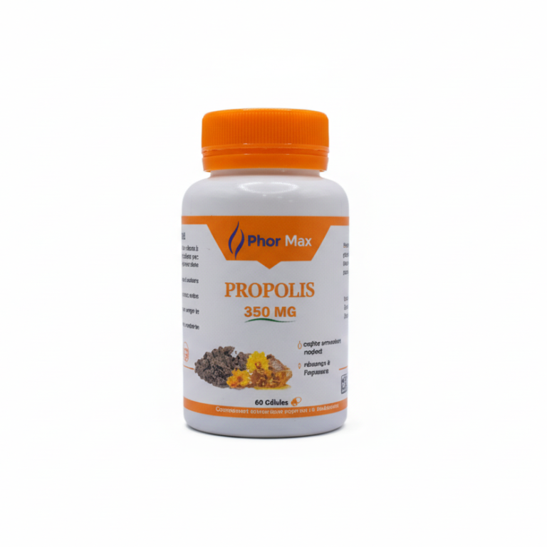 PHORMAX Propolis 60 Gélules Complément Alimentaire Propolis 350mg Immunité Gorge Défenses Naturelles Antibactérien Antiviral