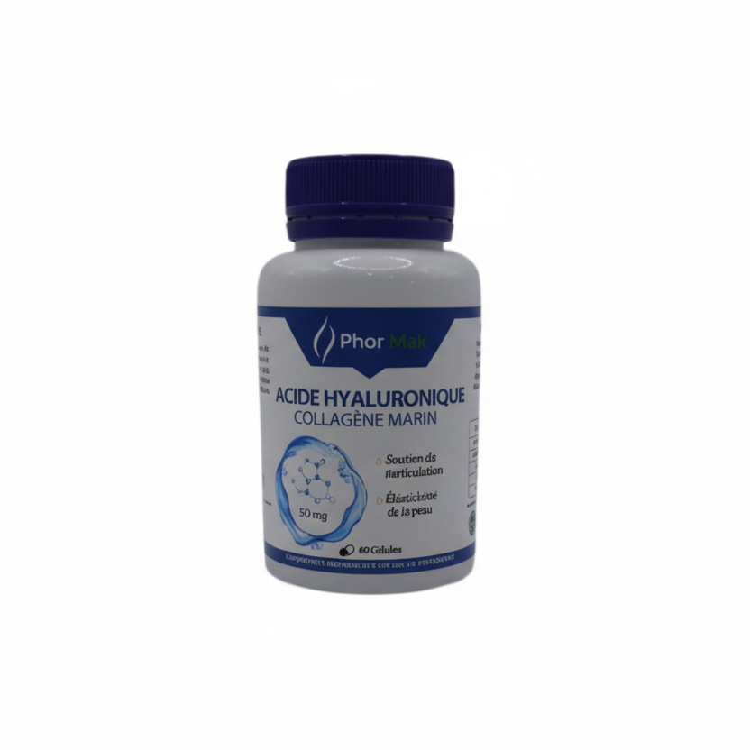 PHORMAX Acide Hyaluronique 60 Gélules Complément Alimentaire Anti-Âge Hydratation Peau Articulations PHORMAX Acide Hyaluronique 60 Gélules Complément Alimentaire Anti-Âge Hydratation Peau Articulations