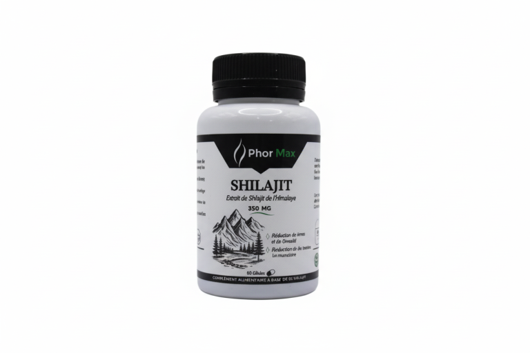 PHORMAX Shilajit 60 Gélules Complément Alimentaire Shilajit Pur Énergie Vitalité Endurance Performance Physique Mentale