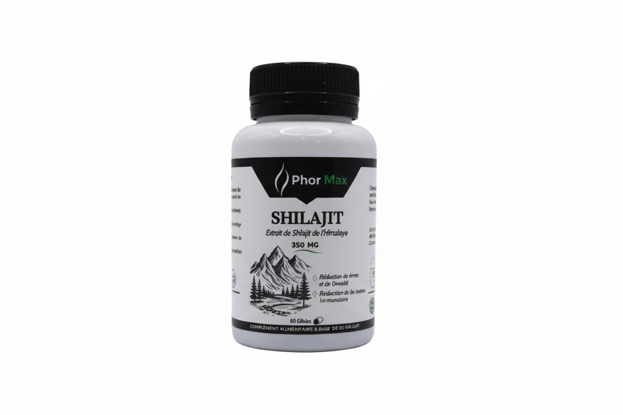 PHORMAX Shilajit 60 Gélules Complément Alimentaire Shilajit Pur Énergie Vitalité Endurance Performance Physique Mentale Adaptogène PHORMAX Shilajit 60 Gélules Complément Alimentaire Shilajit Pur Énergie Vitalité Endurance Performance Physique Mentale Adaptogène