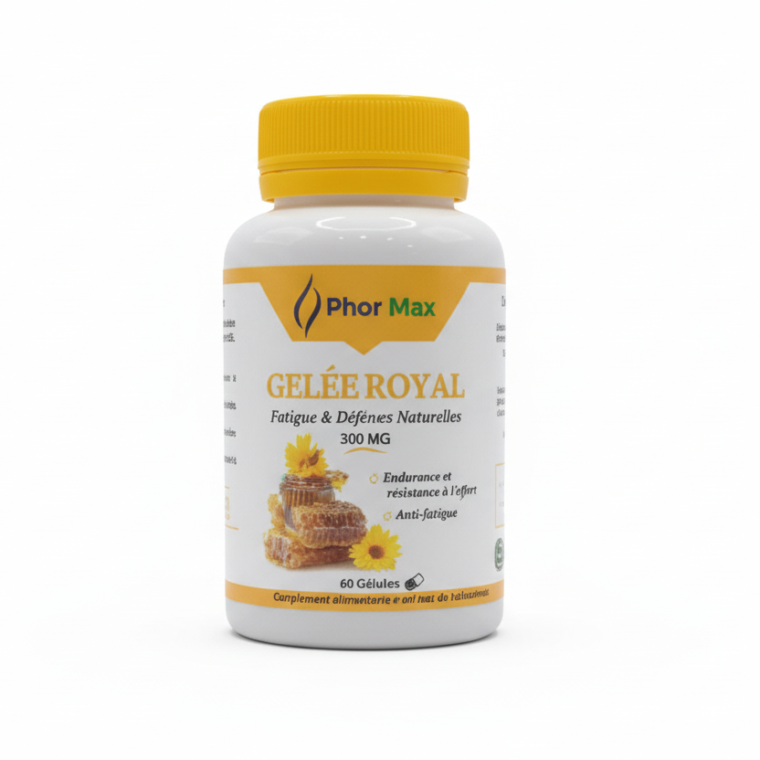 PHORMAX Gelée Royale 60 Gélules Complément Alimentaire Gelée Royale 300mg Énergie Vitalité Immunité Revitalisant Tonifiant PHORMAX Gelée Royale 60 Gélules Complément Alimentaire Gelée Royale 300mg Énergie Vitalité Immunité Revitalisant Tonifiant