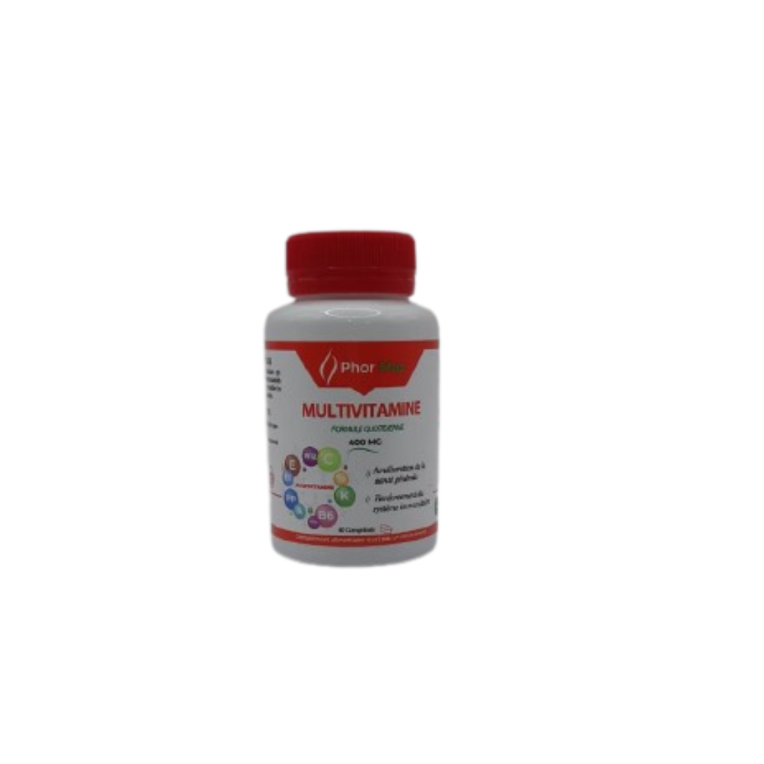 PHORMAX Multivitamine 60 Comprimés Complément Alimentaire Multivitamines Minéraux Énergie Vitalité Immunité Bien-Être Global PHORMAX Multivitamine 60 Comprimés Complément Alimentaire Multivitamines Minéraux Énergie Vitalité Immunité Bien-Être Global